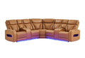 Layla Leather power sectional w recliners