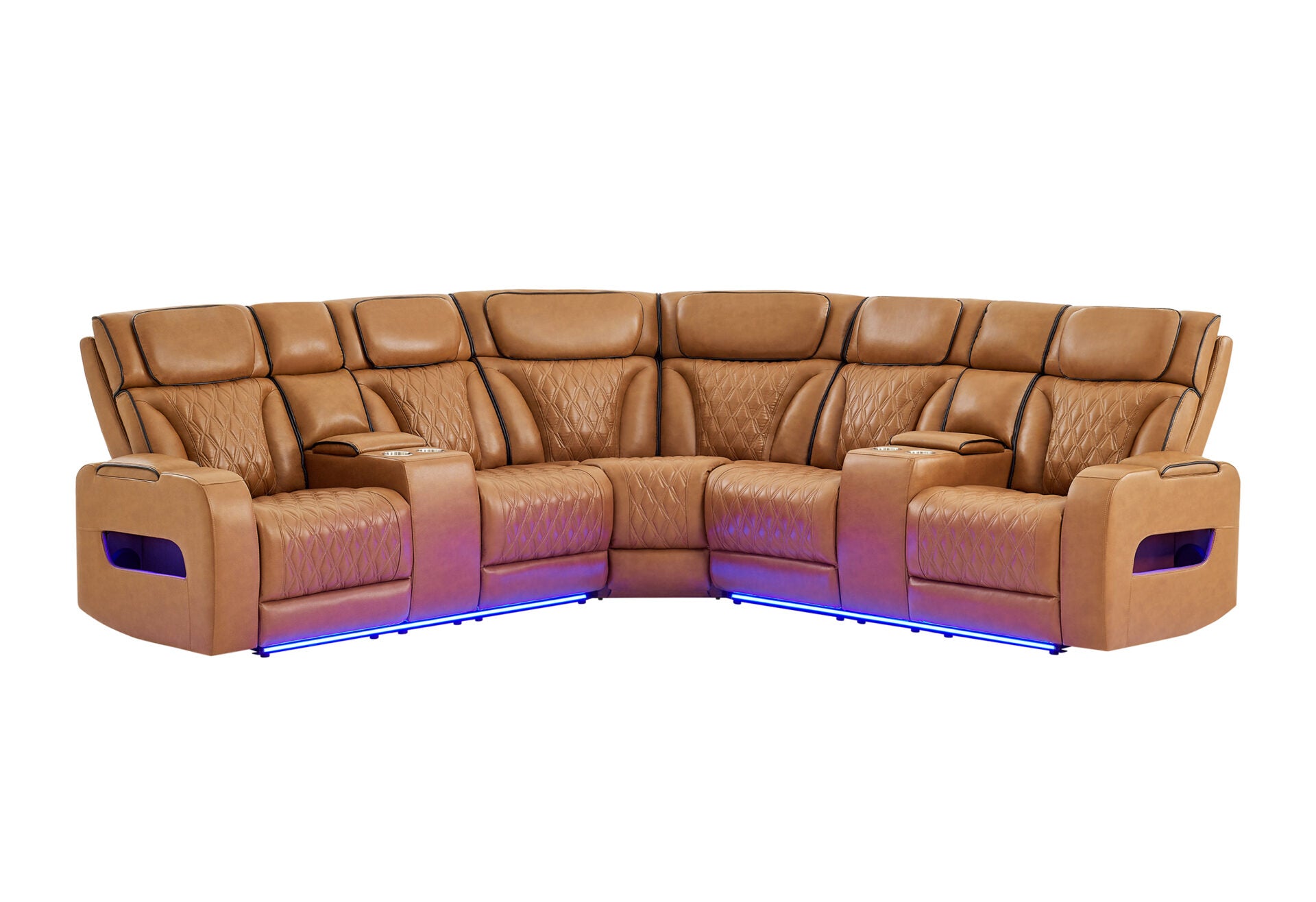 Layla Leather power sectional w recliners